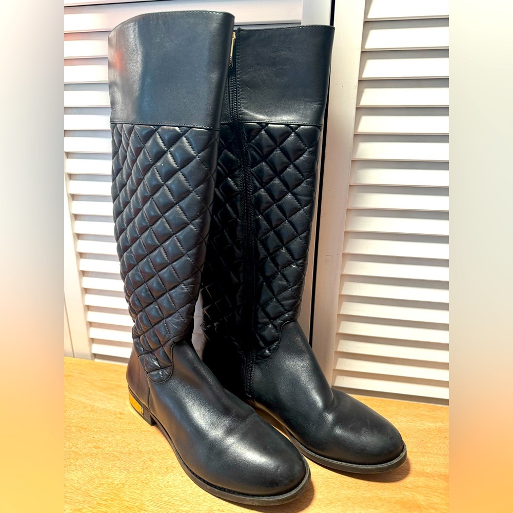 Woman’s Vince Camuto quilted black leather boots